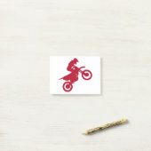 moto de motocross realizando acrobacias post-it® notes (Op bureau)