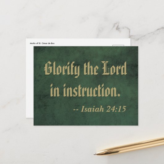 Moto de St. César de Bus (SLE 001) Carte postale (Devant/Arrière en situation)