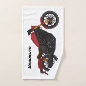 moto de style croiseur cool (Serviette à main)