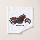 moto de style croiseur cool (Gant de toilette)