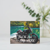 Moto Enregistrer la date Annonce Carte postale (Debout devant)