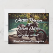 Moto Enregistrer la date Annonce Carte postale (Dos)