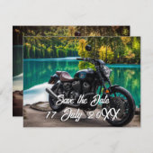 Moto Enregistrer la date Annonce Carte postale (Devant / Derrière)