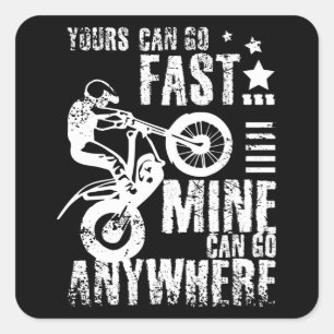 Moto-fiets Vierkante Sticker