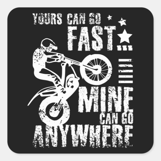 Moto-fiets Vierkante Sticker (Voorkant)