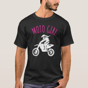 Moto Girl Womens Dirt Biking Girls Dirt Bike T-shirt