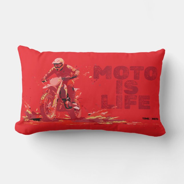 Moto Is Life Throw Pillow Kussen (Voorkant)