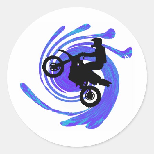 Moto-korst Ronde Sticker (Voorkant)