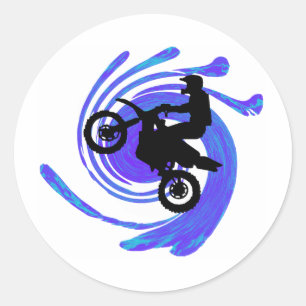 Moto-korst Ronde Sticker