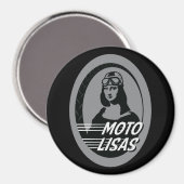 Moto Lisas Arrondi Magnet (différentes tailles dis (Recto/Verso)