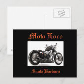 Moto Loco Père Noël Barbara" Carte postale (Devant / Derrière)