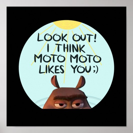 Moto Moto houdt van je Poster (Voorkant)