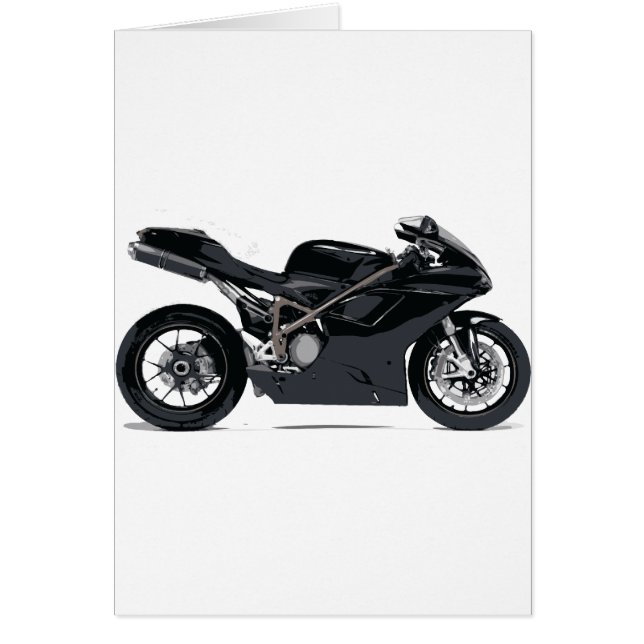 Moto noire rapide (Devant)