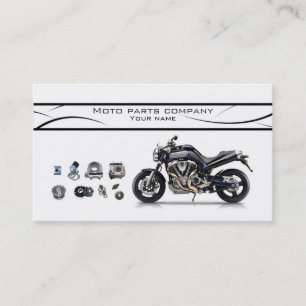 Moto partie le carte de visite élégant
