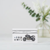 Moto partie le carte de visite élégant (Debout devant)