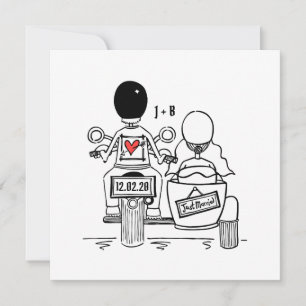 Moto personnalisée et Faire-part de mariage Sideca