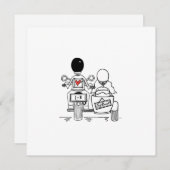 Moto personnalisée et Faire-part de mariage Sideca (Devant / Derrière)