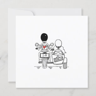 Moto personnalisée et Faire-part de mariage Sideca