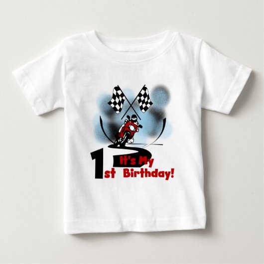Moto Racing 1er Anniversaire Tshirts et cadeaux (Devant)