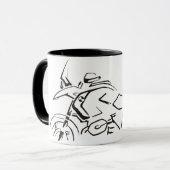 Moto Racing Street Vélo Mug (Devant gauche)