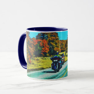 Moto Rider Road Trier Art Mug