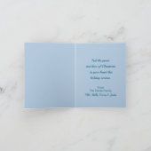 Moto rouge avec les feux de Noël Carte de vacances (Intérieur)