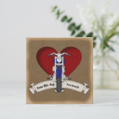 Moto style tatouage et Faire-part de mariage de co (Debout devant)