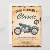 Moto vintage Adulte Anniversaire Invitation (Devant)