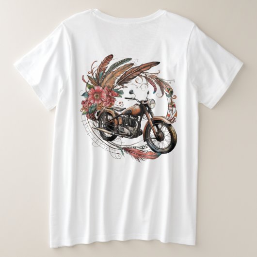 Moto vintage en style Moto Boho (Design dos)