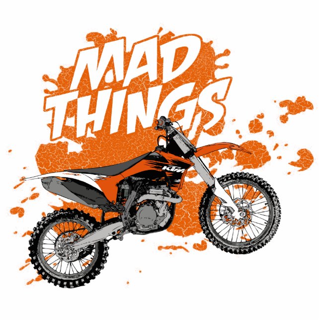 Moto waanzin staand fotobeeldje  (Voorkant)