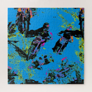 Moto-xing - Motocross Racers Jigzaag Puzzle Legpuzzel