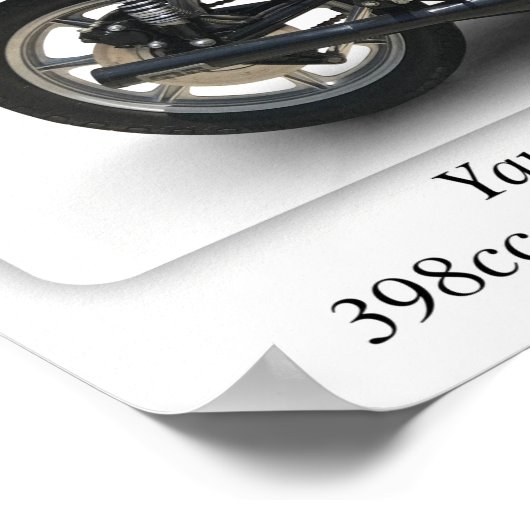 Moto Yamaha RD400 - Poster d'impression de taille  (Coin)