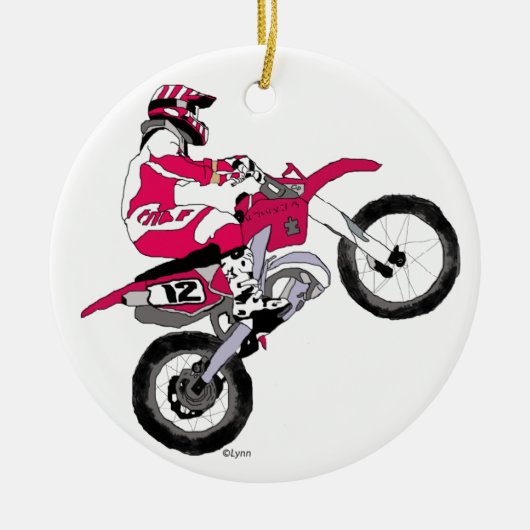 Motocross300-kopie Keramisch Ornament (Voorkant)