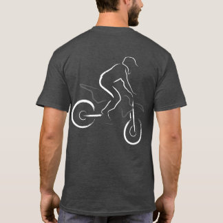 Motocross 01 Wit en Grijs Achter T-shirt
