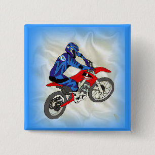 Motocross 201 vierkante button 5,1 cm