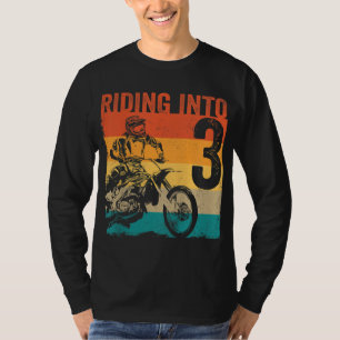 Motocross 3 jaar oud Dirt Bike 3e verjaardagsfeest T-shirt