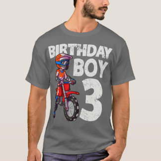 Motocross 3rd Birthday Kinder MX 3 Year Old Dirt B T-shirt