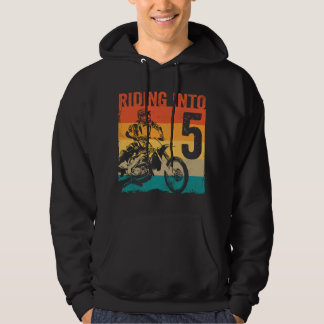 Motocross 5 Jaar Oude Dirt Bike 5e Verjaardagsfees Hoodie
