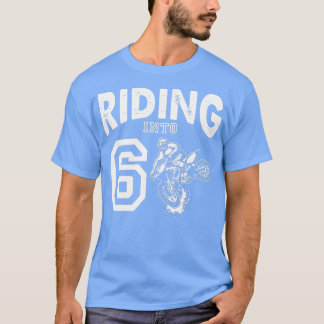 Motocross 6 Years Old 6Th Birthday Dirt Bike T-shirt
