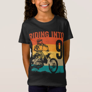 Motocross 9 jaar oude Dirt Bike 9th Birthday T-shirt