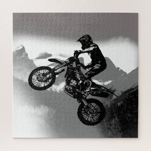 Motocross Biker - Rocky Mountains Jigzaag Puzzle Legpuzzel (Verticaal)