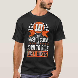 Motocross Birthday 10th MX Dirt Bike Rider 10 jaar T-shirt