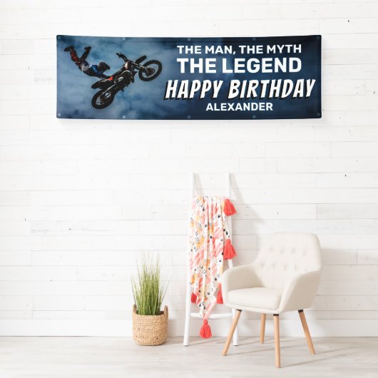 Motocross Birthday | Man, mythe, Legend Spandoek (Insitu)