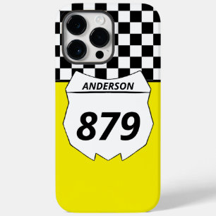 Motocross Bord Aangepast vuilnummer bijsnijden op Case-Mate iPhone 14 Pro Max Hoesje