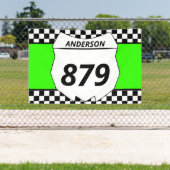 Motocross Bord Aangepast vuilnummer bijsnijden op Spandoek (Insitu)