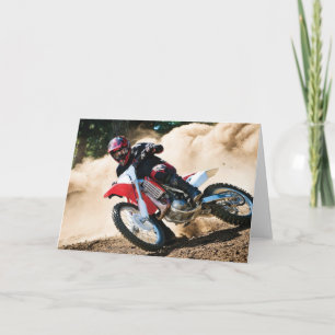Motocross-coureur kussensloop kaart
