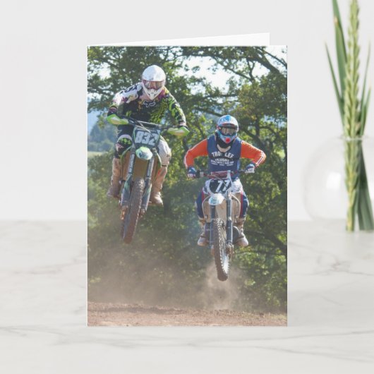 Motocross de carte de voeux de Moto X (Devant)