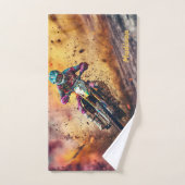 Motocross de nom personnalisé (Serviette à main)