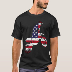Motocross Dirt Bike American Flag Brap Vader T-shirt