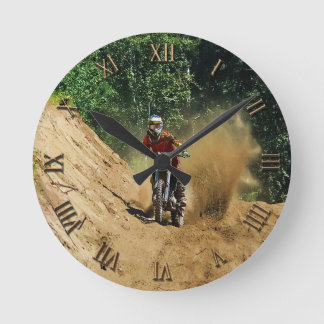 Motocross Dirt-Bike Champion Race Ronde Klok